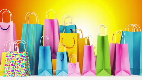 colorful shopping bags collection