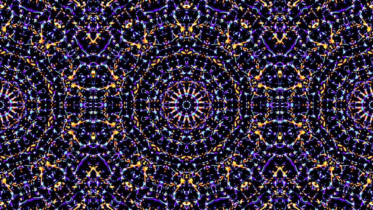 Beautiful abstract kaleidoscope that shines, a radiant light that regulates the subtle movements