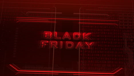 Animation-intro-text-Black-Friday-and-cyberpunk-animation-background-with-computer-matrix-numbers-and-grid-2