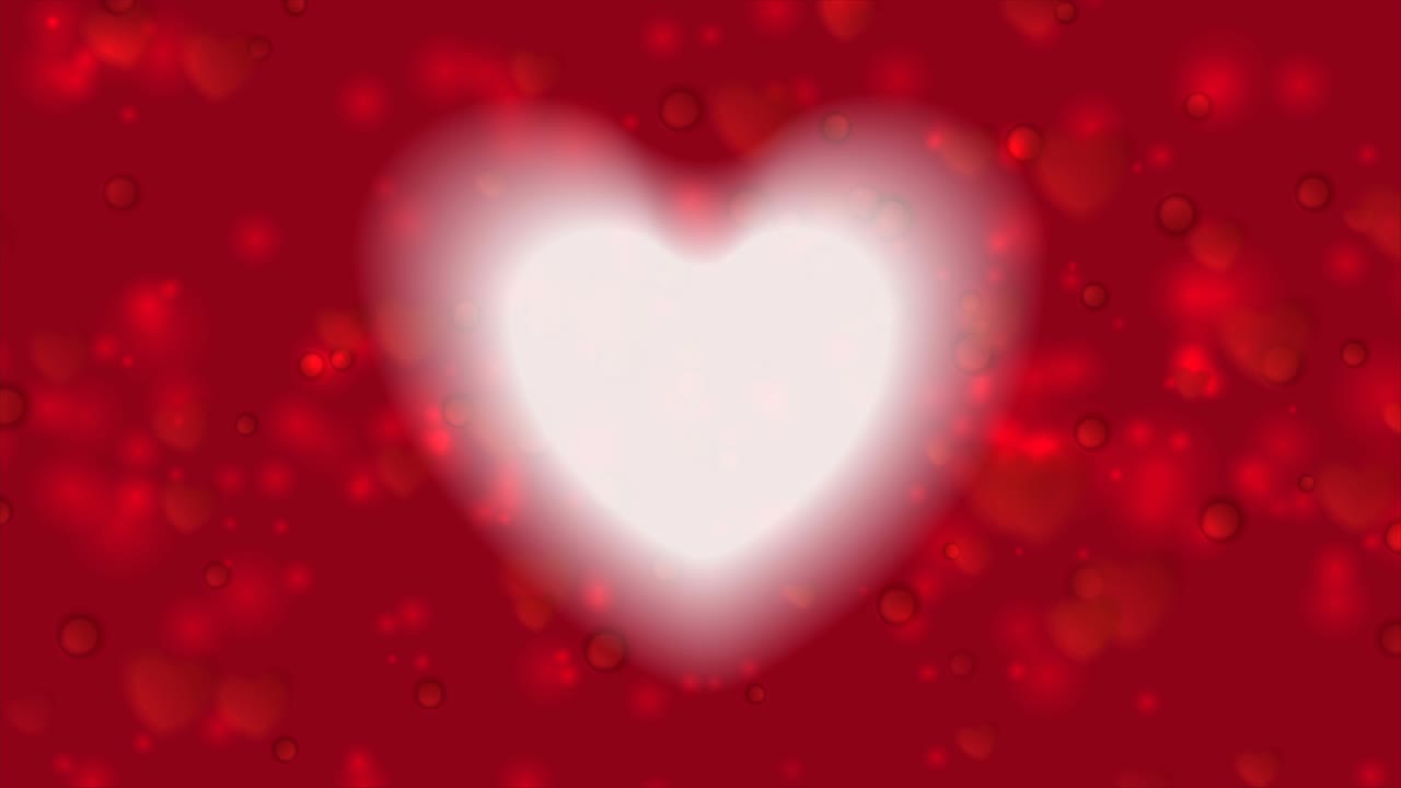 corazones brillantes y brillantes abstractos día de san valentín fondo de movimiento