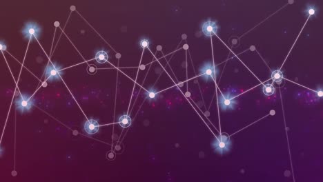 redes de comunicación brillantes sobre un fondo oscuro