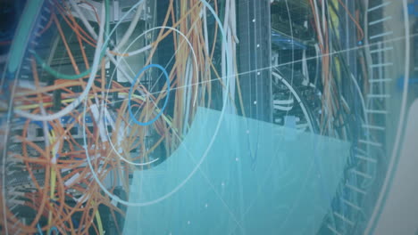 animación del alcance y procesamiento de datos a través de un servidor informático