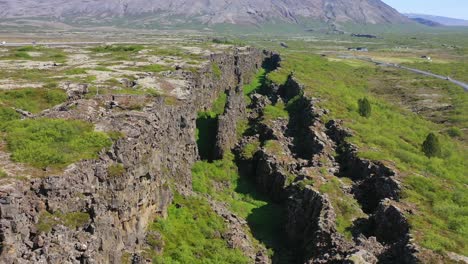 beautiful aerial over the mid atlantic ridge at thingvellir iceland 3