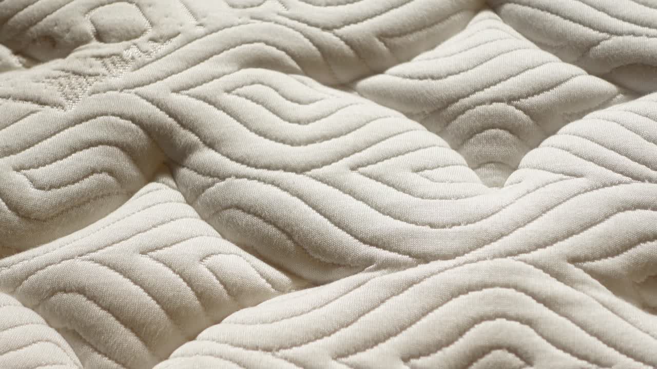 Close Up of a White Quilted Mattress Texture