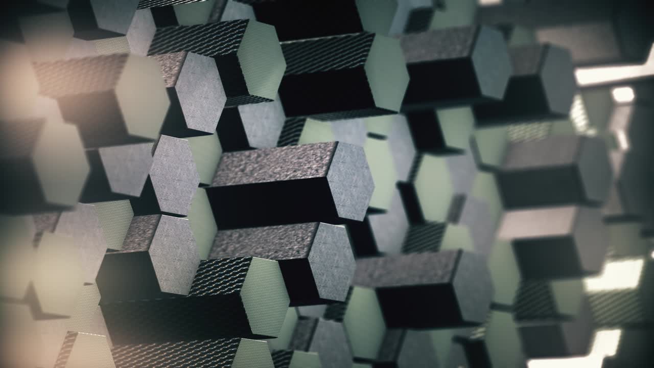 fondo en movimiento de hexágonos. gráficos de movimiento 4k