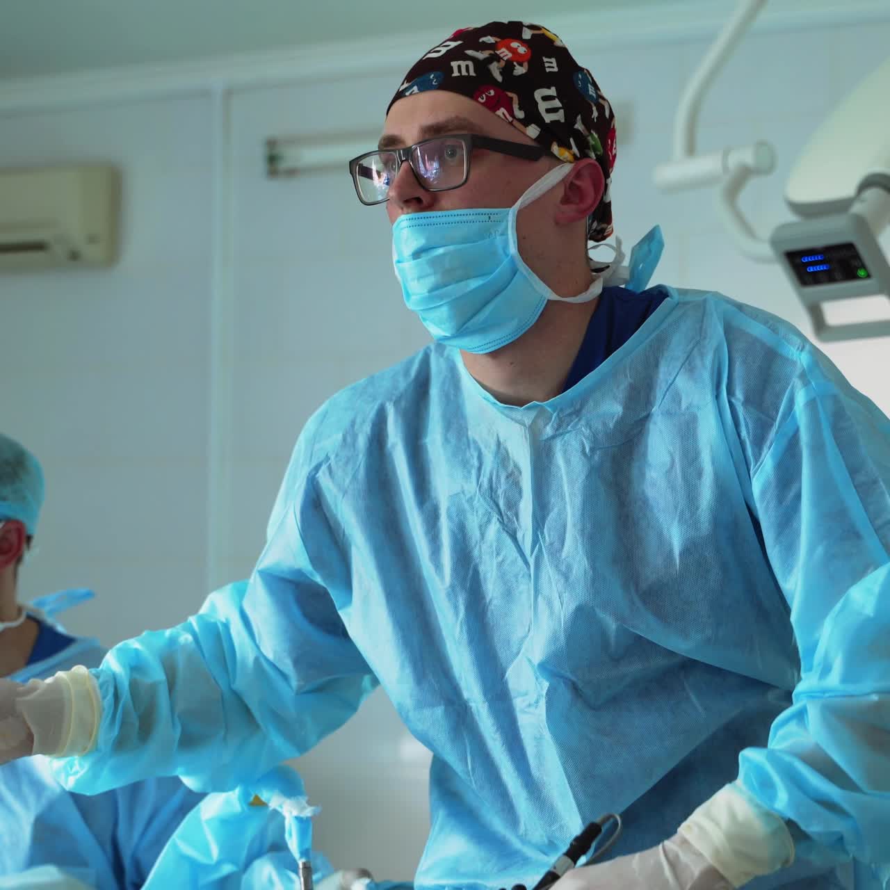 Medical team performing operation