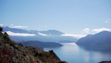scenic view of mountains and lake