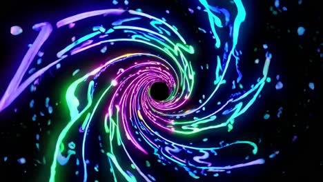 neon spiral tunnel