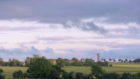 chateau d'eau water tower sunset landscape in france