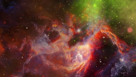 las nubes nebulosas se mueven y se fusionan en una en el universo