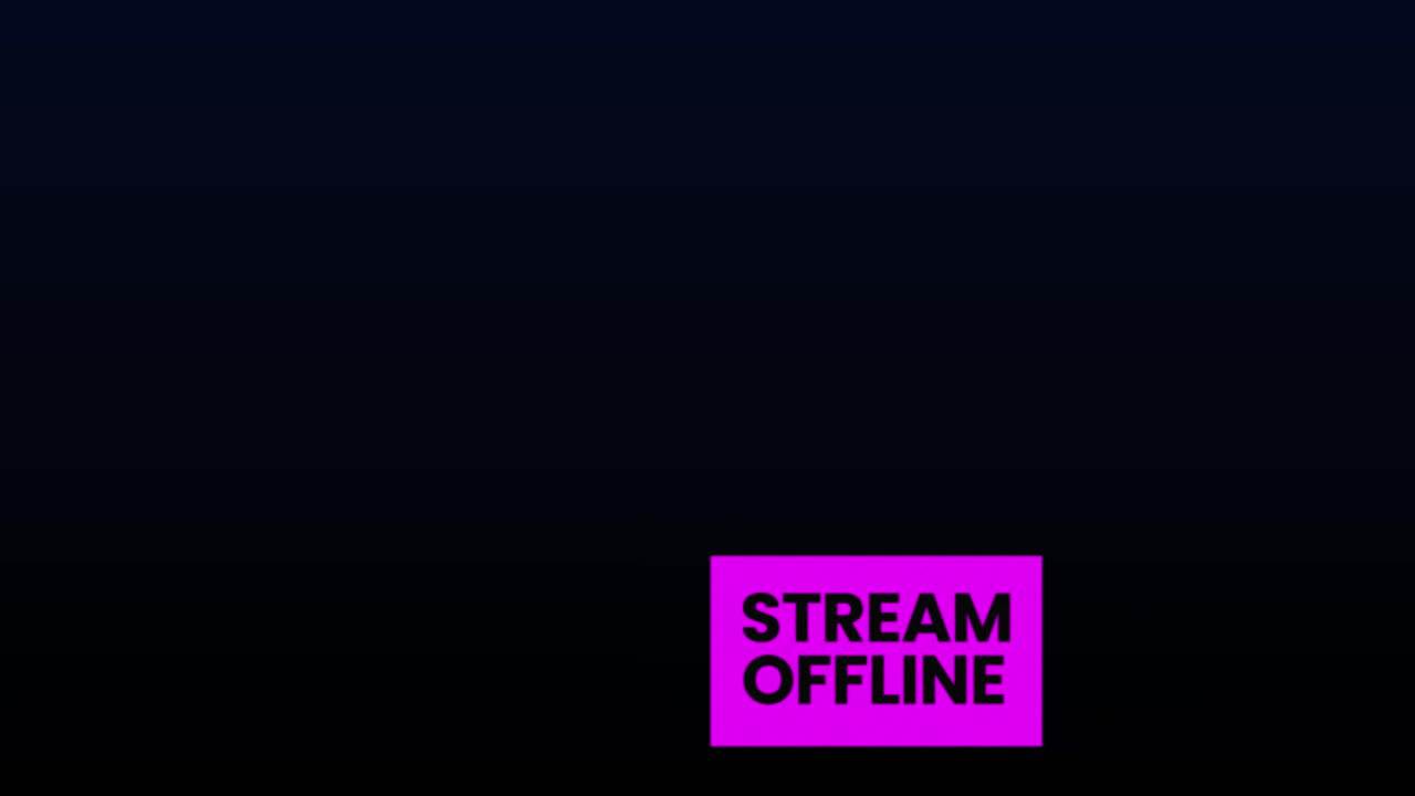 Stream Offline Message with Glitch Effect Animation
