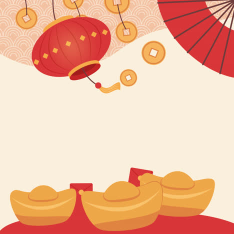 ilustración de la celebración del año nuevo chino