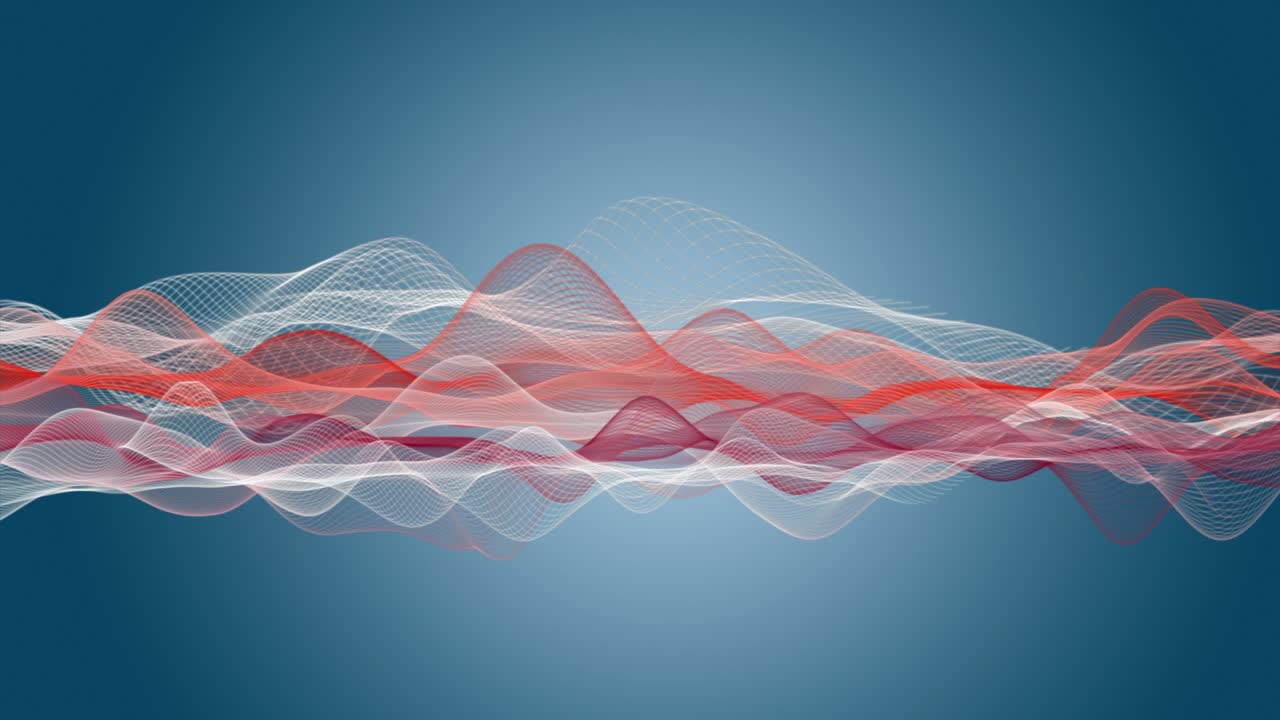 animación fantástica con objeto de onda de partículas en cámara lenta, 4096x2304 bucle 4k