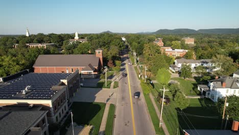 berea-kentucky-aerial-push-toward-berea-college