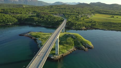 Bridge-over-Whirlpools-of-the-maelstrom-of-Saltstraumen,-Nordland,-Norway.-Beautiful-Nature-Norway-natural-landscape.