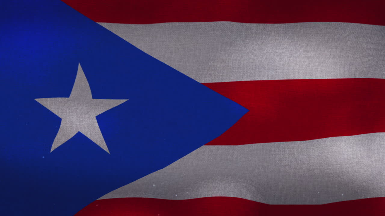 la bandera nacional de puerto rico ondeando