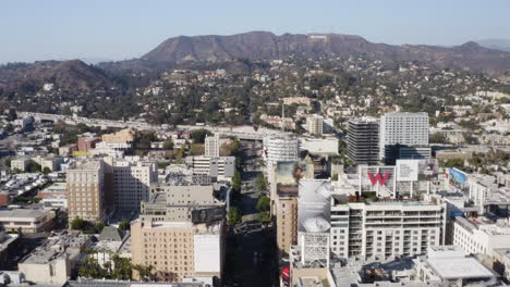 Flying-north-on-Vine-Street-in-Hollywood-California