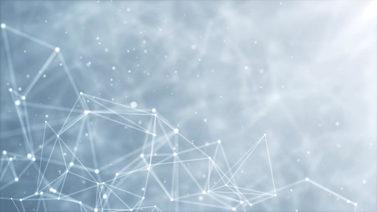 Abstract Loop background Plexus Digital Blue Color Wave Triangulation Shapes.