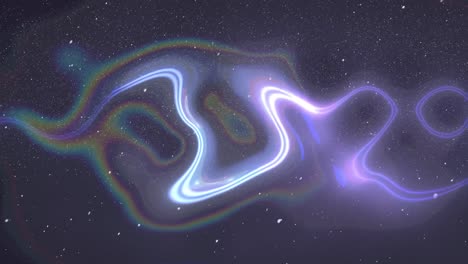 Animation-Wechselnder-Bunter-Wellen-Und-Staub-Auf-Violettem-Hintergrund