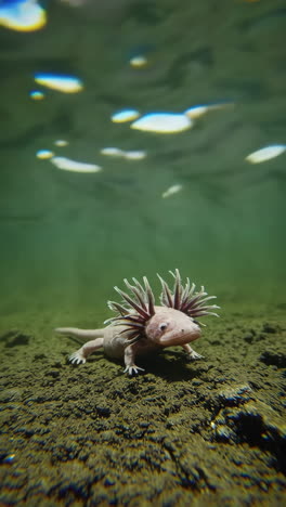 axolotl underwater