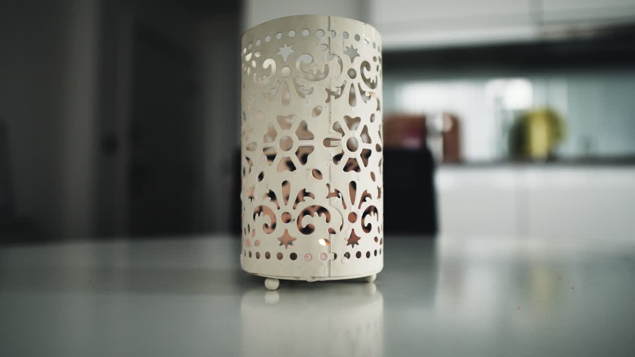 Candle inside Candle Holder.