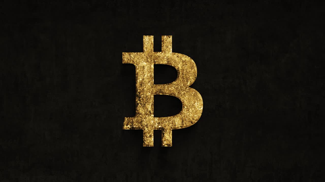 signo de bitcoin oxidado con el tiempo en un fondo grunge