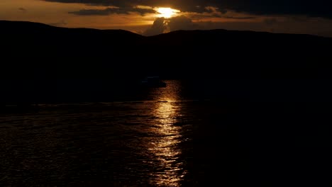 sunset on the sea in montenegro