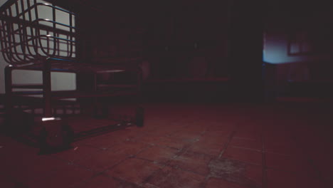 interior oscuro de la sala de lavandería
