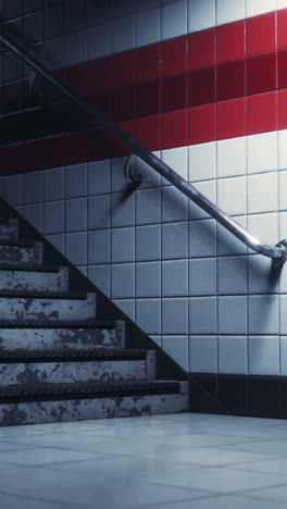 dark and gritty subway staircase