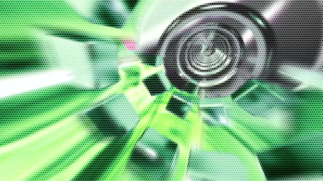 모션 배경은 미래의 추상적인 디지털 터널을 날아다니는 1인칭 관점을 보여줍니다.