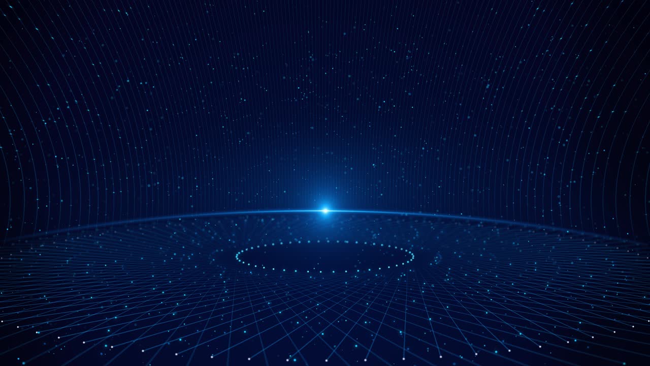 4k digital cyberspace empty theatre stage podium studio particles business corporate technology