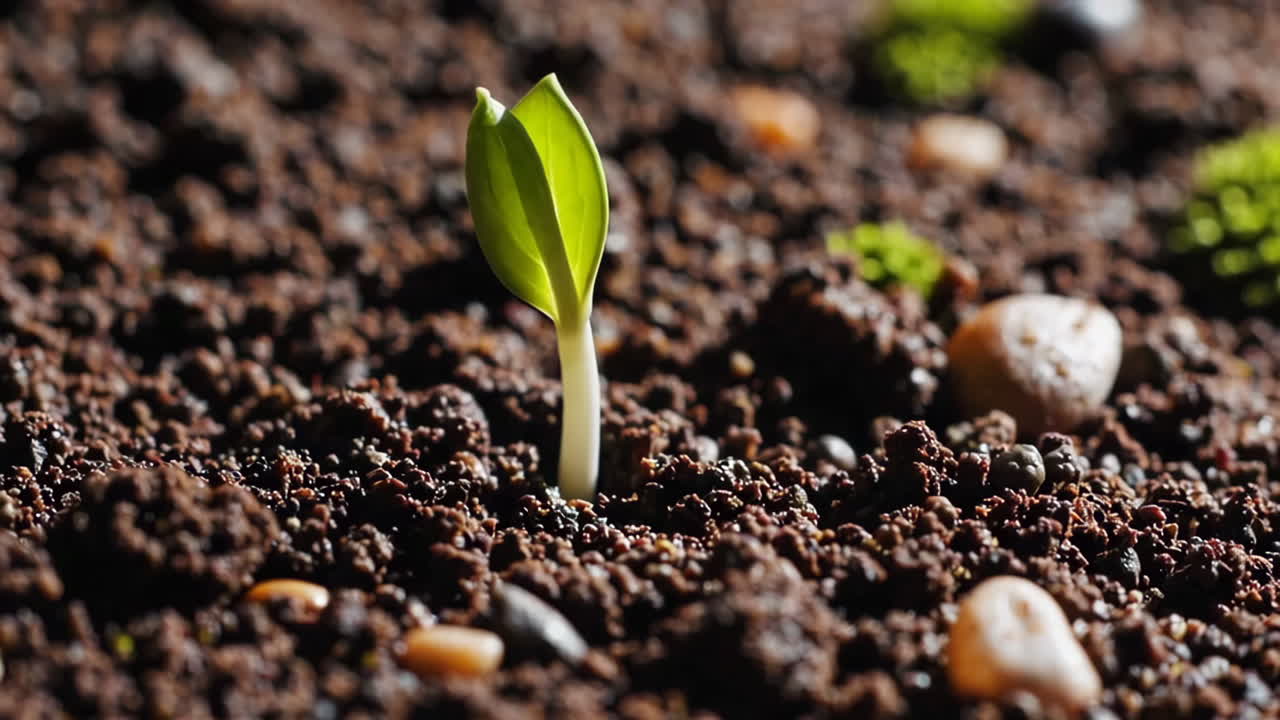 brote que emerge del suelo