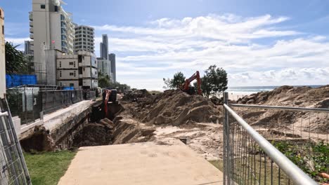 excavator working on a construction site