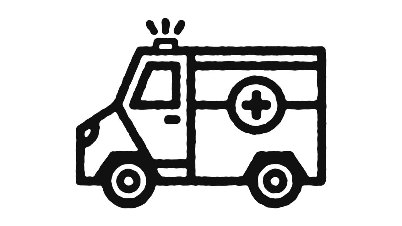 Paramedic Team Icon Animation Footage & Alpha Channel