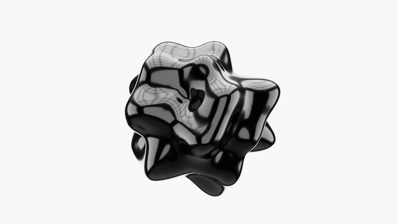 rotación y cambio de forma de la figura abstracta