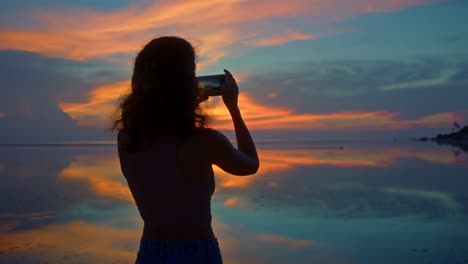 sunset reflection at the beach