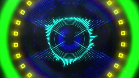 animación de círculos de luz