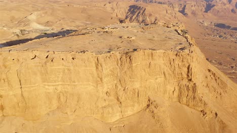 aerial view of masada ancient fortress in the judean desert