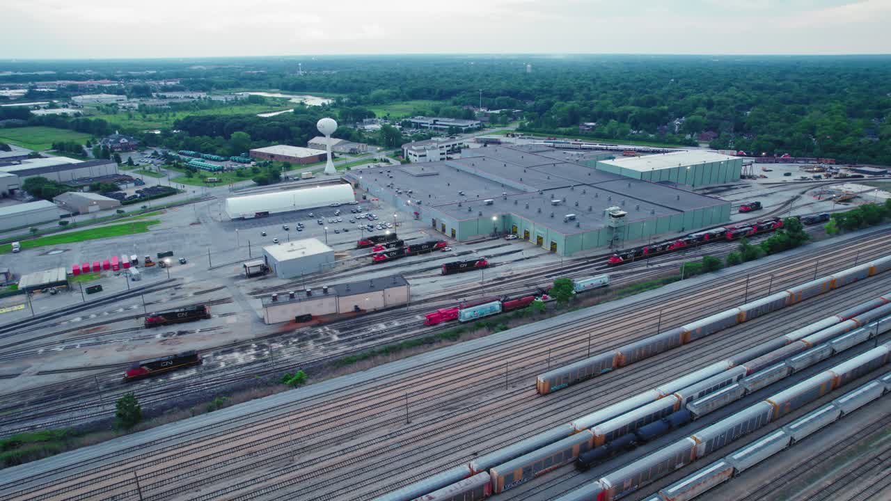 미국 일리노이 주 홈우드에 있는 철도 터미널의 도 안테나
