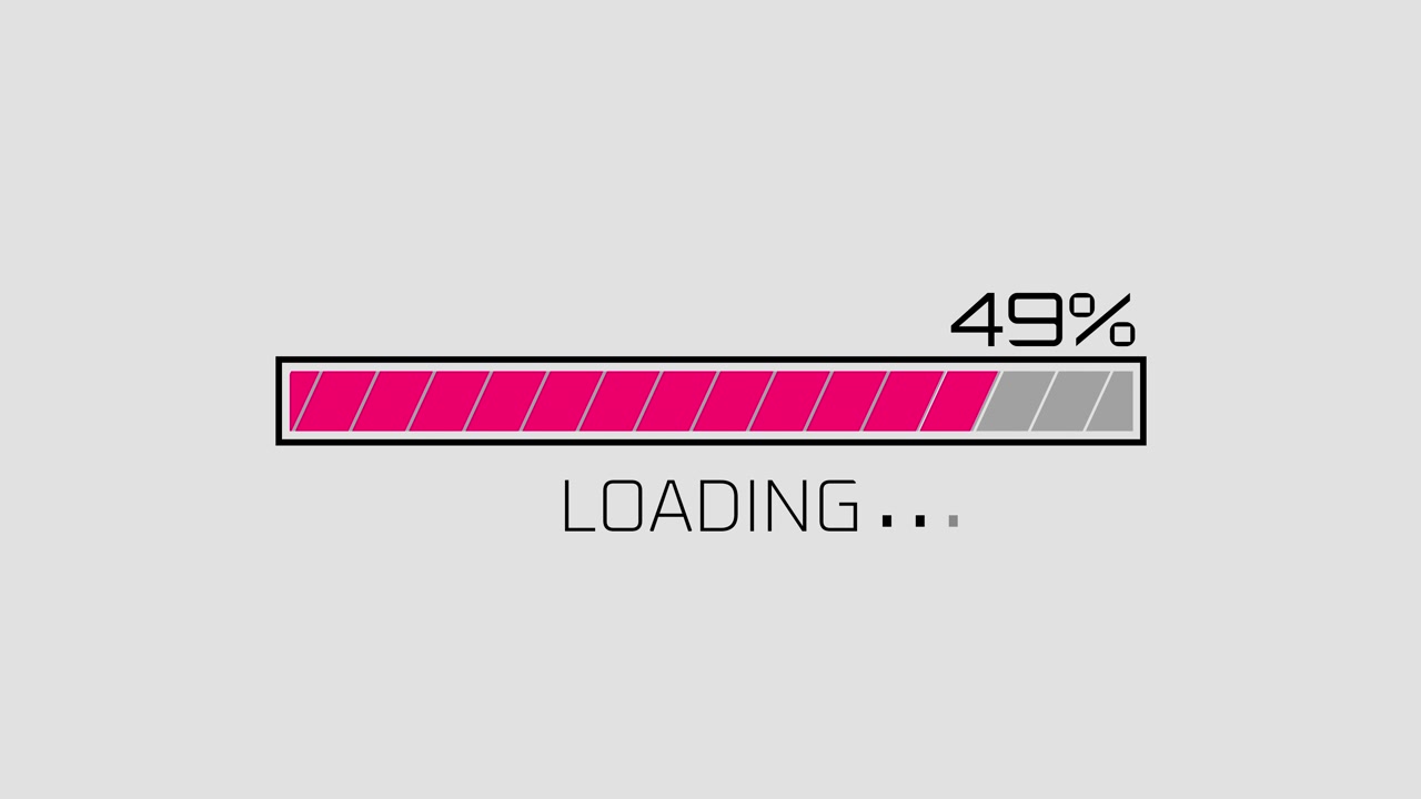 Digital Loading Progress Bar Animation with Percentage Count
