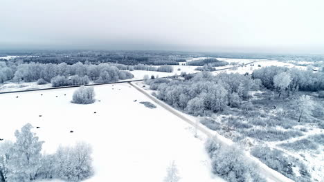 Arktischer-Typ-Winterlicher-Schneefall-Frost-Kälte-Aus-Der-Luft