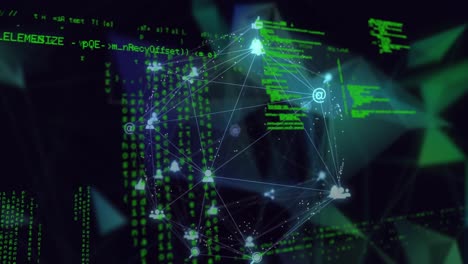 Animación-Del-Globo-Con-Red-De-Conexiones-Y-Procesamiento-De-Datos