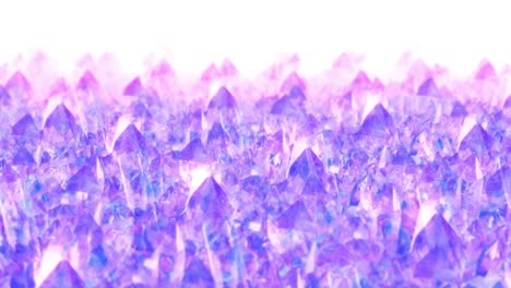 빙산의 근접 시각: 추상적인 겨울 얼음 배경, 얼음 조각, 차가운 눈, 파란색과 보라색, 분쇄된 얼음의 3d 애니메이션, 루프 애니메이션