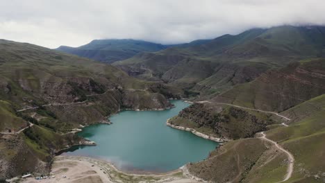 mountain lake and valley landscape