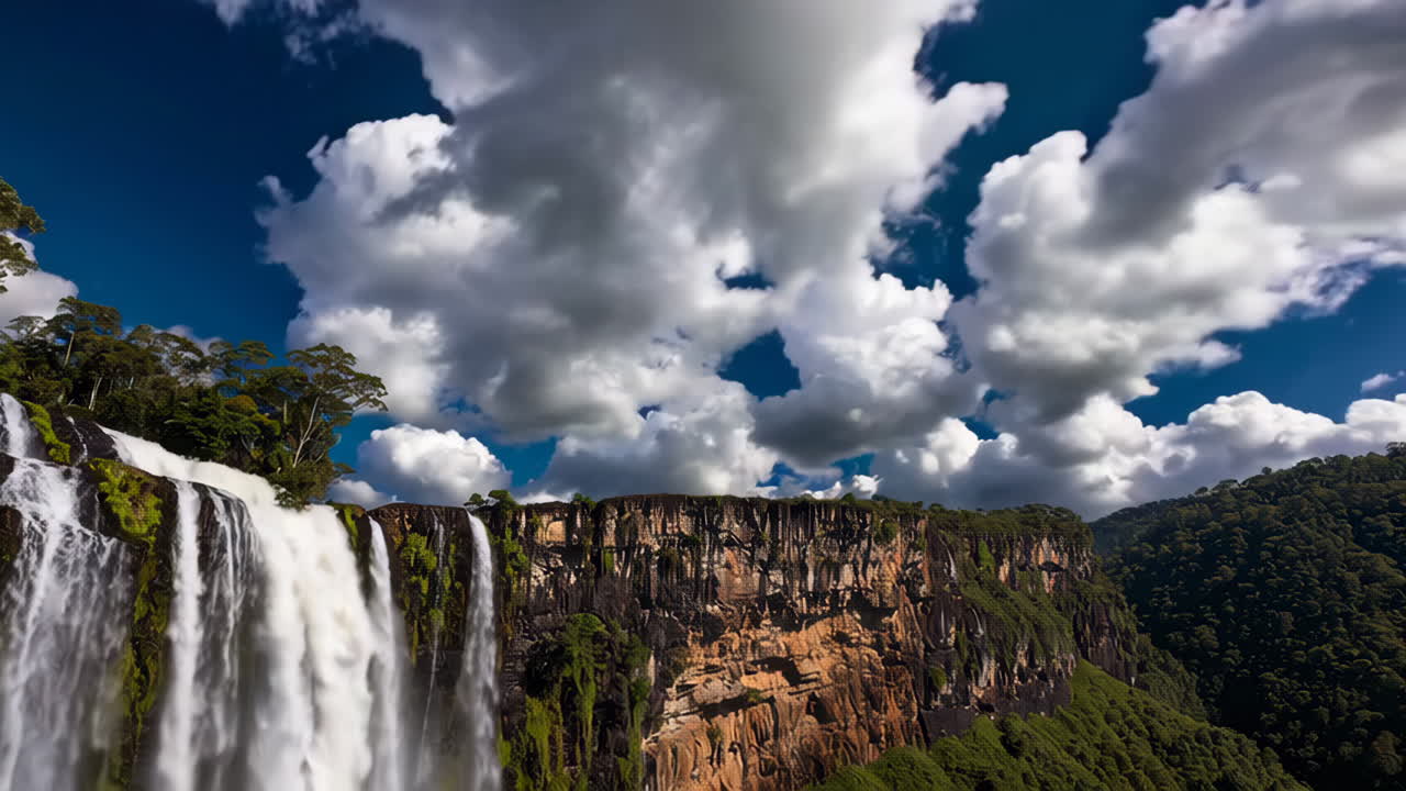 Stunning Waterfall in a Lush Rainforest