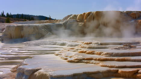 mammoth hot springs in yellowstone national park