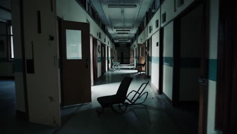 abandoned hospital corridor