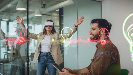 people exploring ideas and innovation in virtual reality