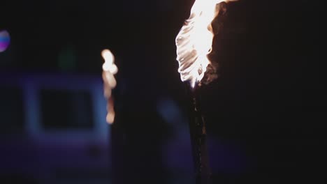 Torch Flame Closeup. Torch flame closeup over blurred background