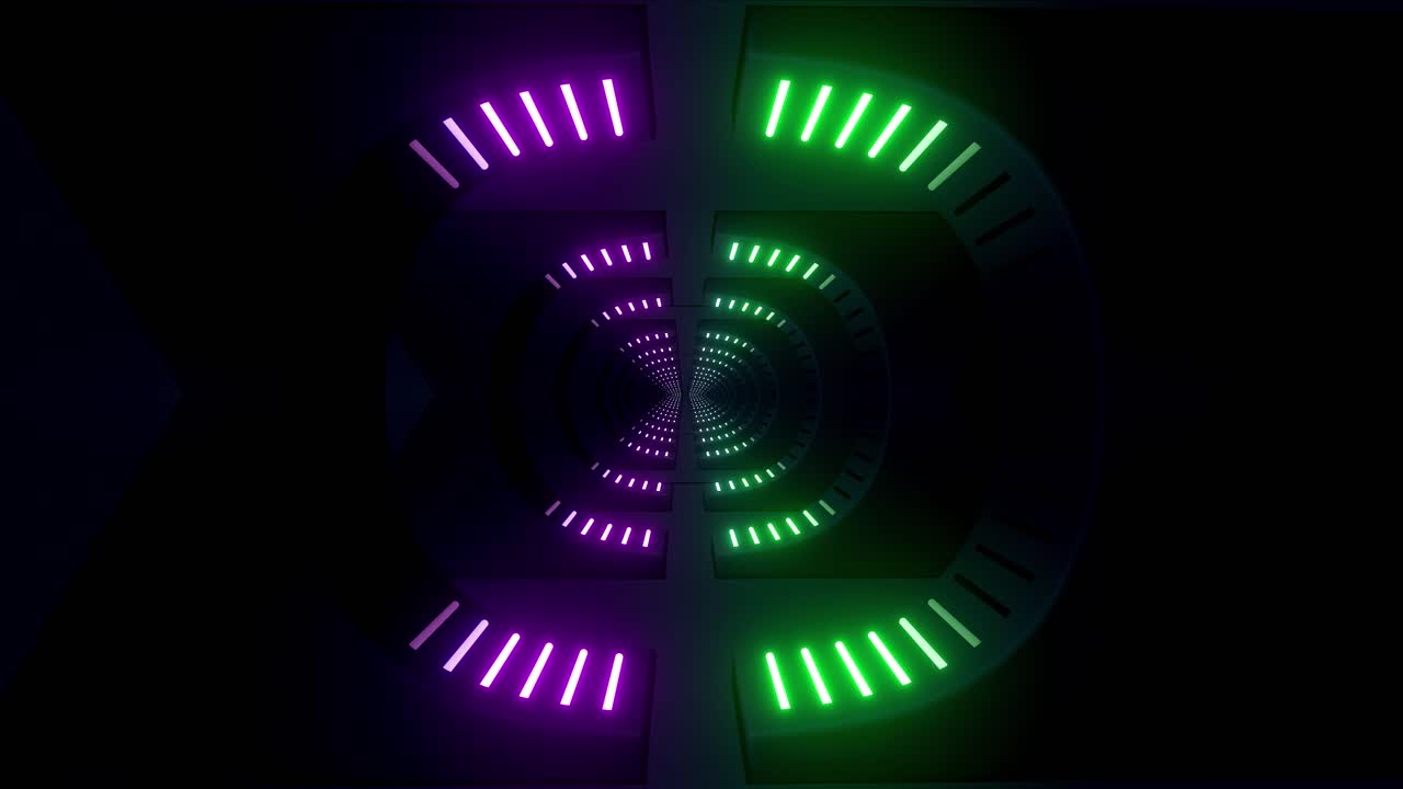 Neon Tunnel 3D Graphic Art